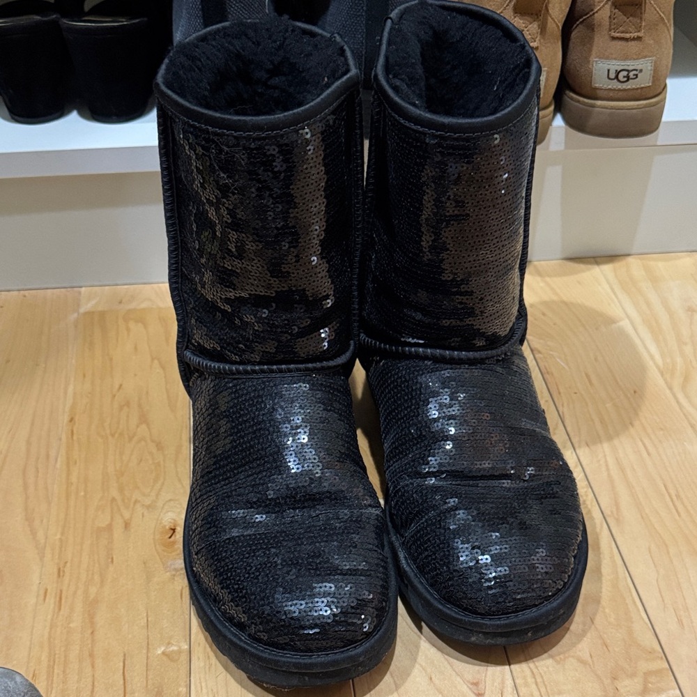 UGG Black Sequin Boots